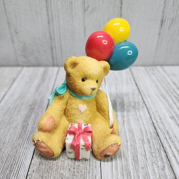 Vintage Cherished Teddies Nina Beary Happy Wishes 1996 #215864 Event Figurine - Picture 1 of 7